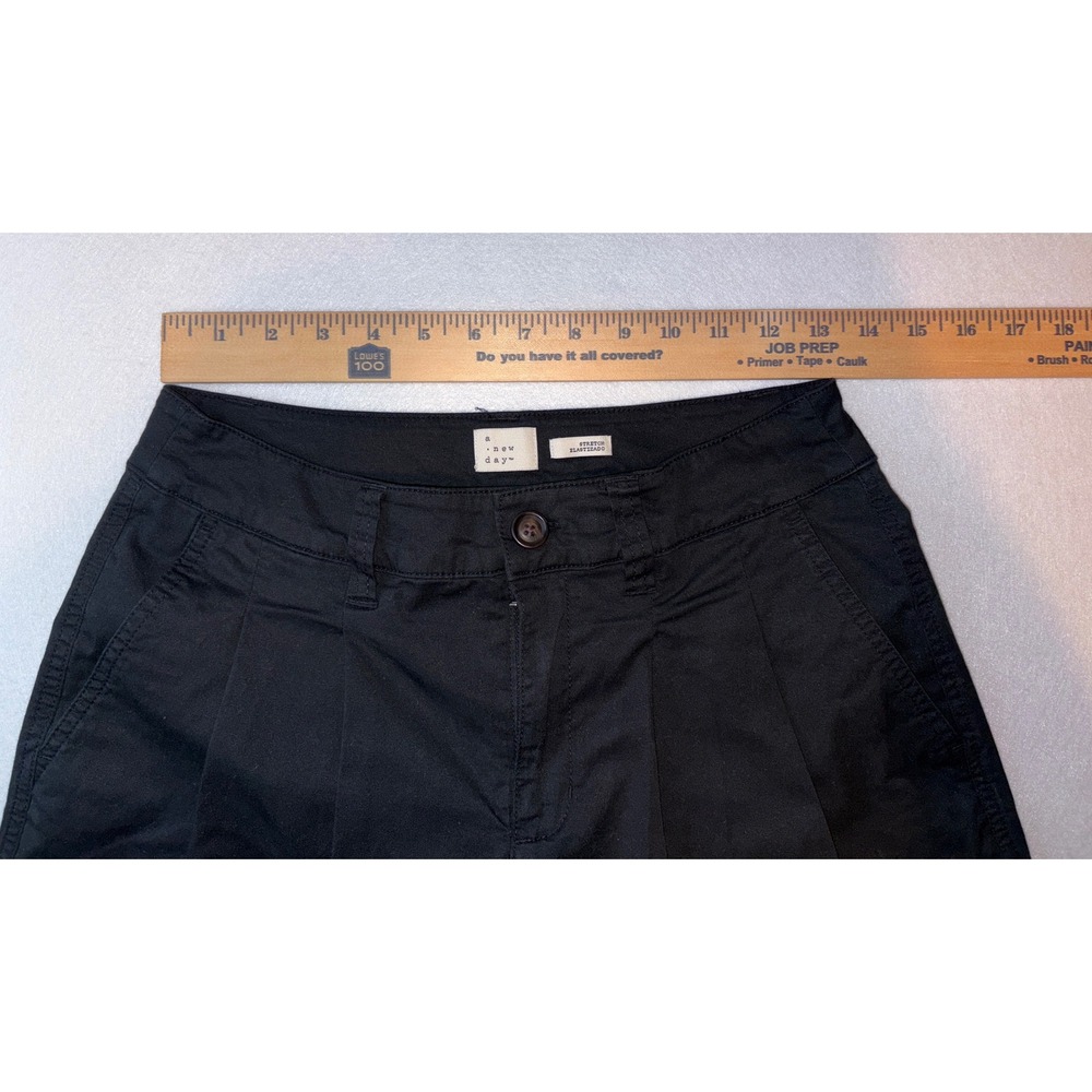 A New Day Womens High Rise Pleated Stretch Shorts Black Size 4 - Picture 5 of 9